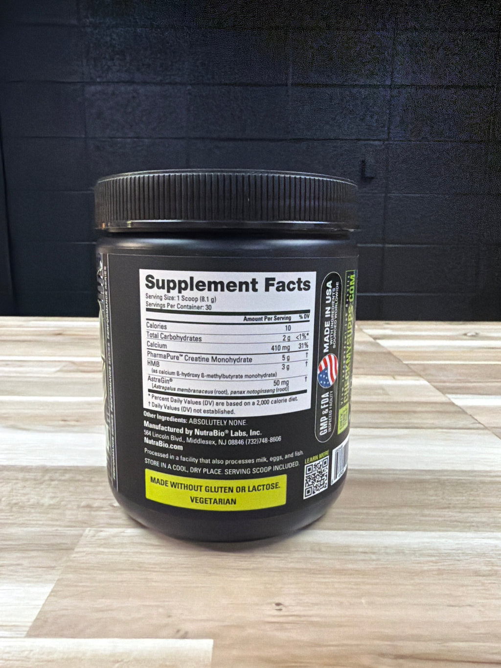 NutraBio Creatine + HMB - Muscle Strength & Recovery
