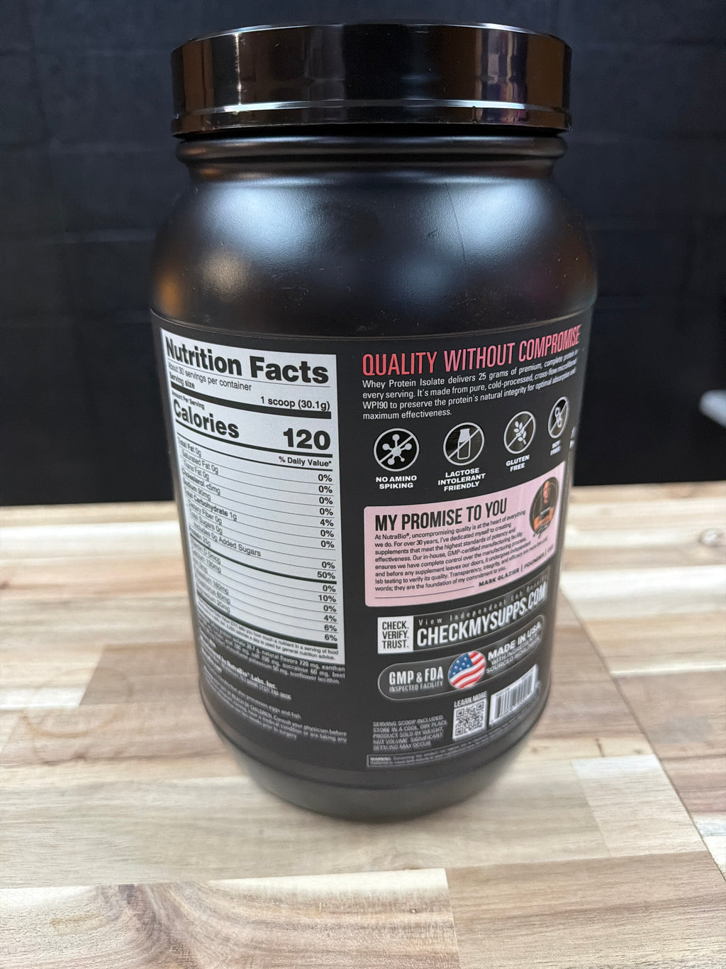 NutraBio Whey Protein Isolate - Strawberry Ice Cream